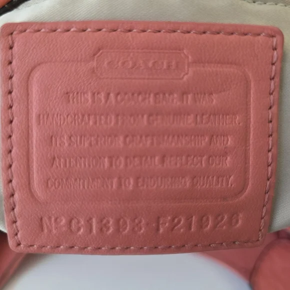 Coach Ashley Leather Hobo Bag Tea Rose/Coral + NWT Coach 100% Silk Twilly - Picture 14 of 16